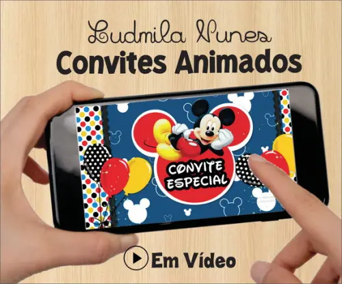 Convite Animado Mickey