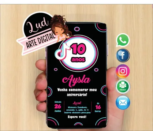 Convite Digital tik tok