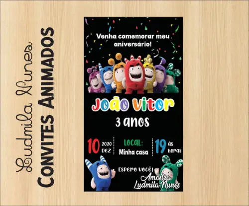 Convite Digital oddbods