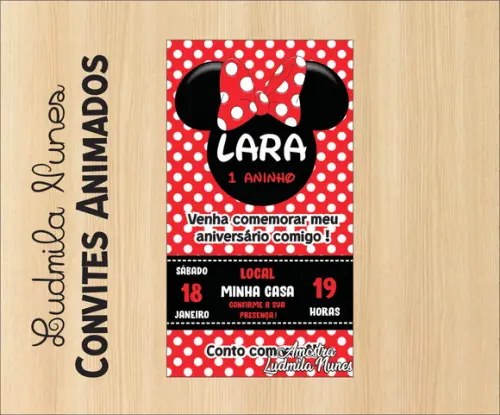 Convite digital Minnie