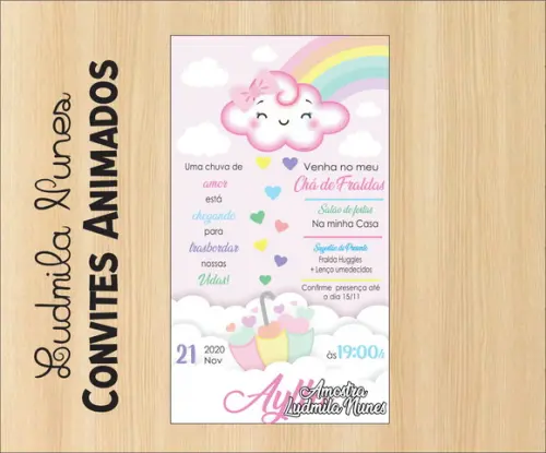 Convite Digital Chá Chuva de amor