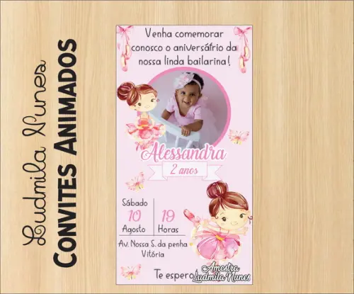 Convite Digital Bailarina