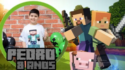 Convite Animado Minecraft