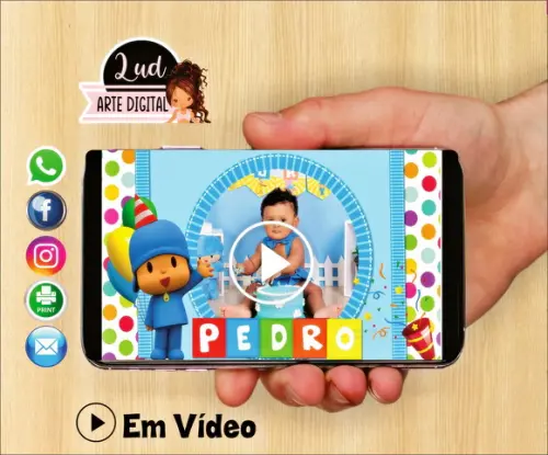 Convite Animado Pocoyo