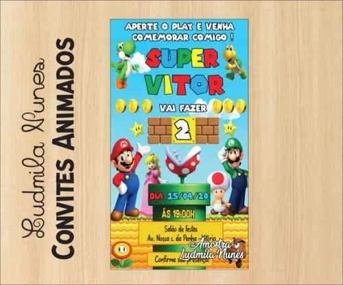 Convite Digital Super Mario