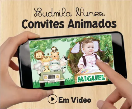 Convite Animado Safari