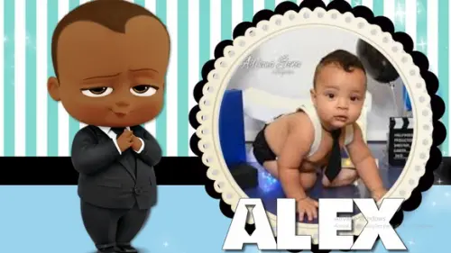 Convite Animado Poderoso Chefinho negro