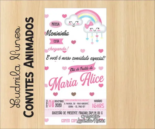 Convite Digital Chá Chuva de amor