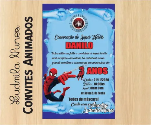 Convite Digital Homem Aranha