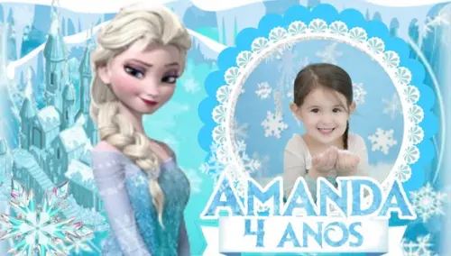 Convite Animado frozen