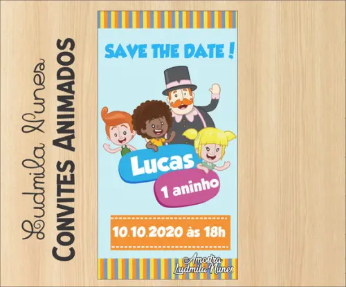 Convite Digital Mundo Bita SALVE THE DATE