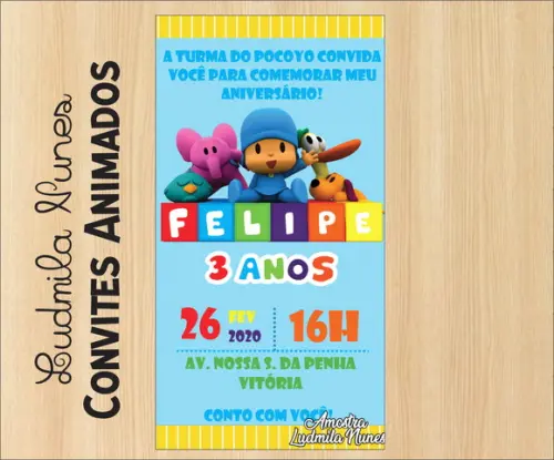 Convite Digital Pocoyo