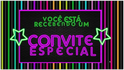 Convite Animado Neon