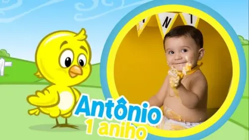Convite Animado Pintinho Amarelinho