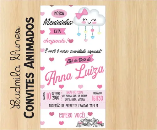 Convite Digital Chá Chuva de amor