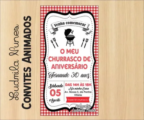 Convite Digital Churrasco