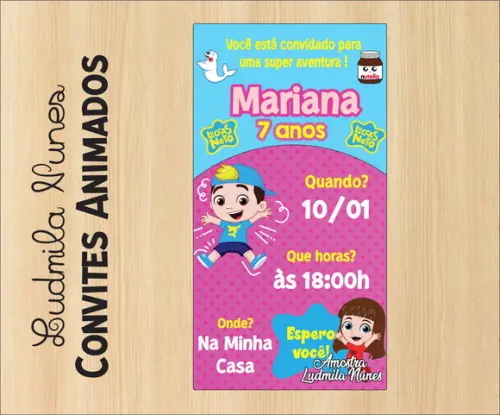 Convite Digital Luccas Neto menina