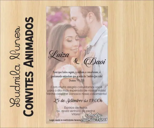 Convite Digital com foto Casamento 3