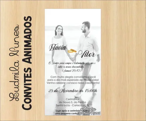 Convite Digital com foto Casamento 4