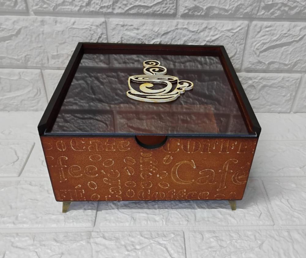 Caixa organizadora de cápsulas de café