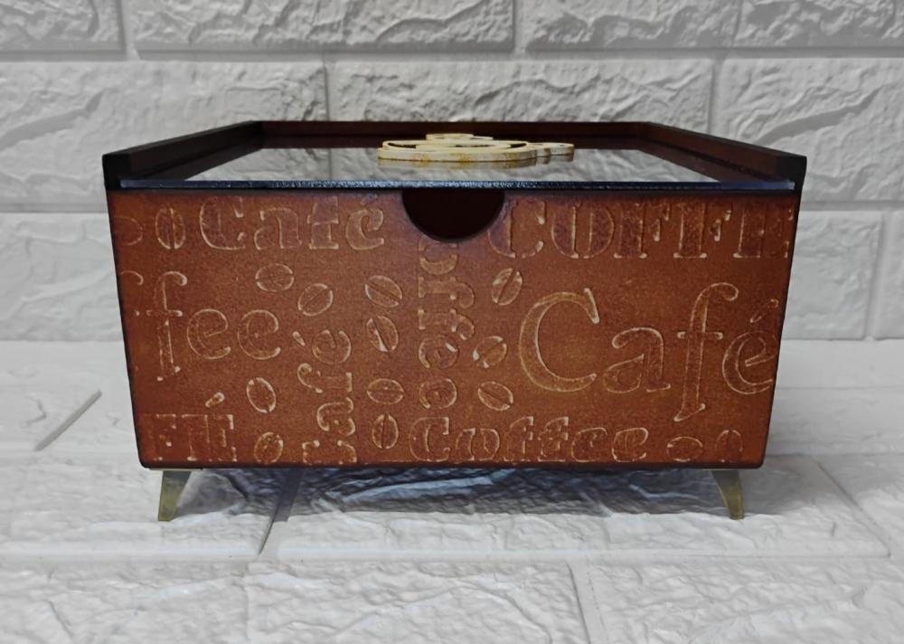 Caixa organizadora de cápsulas de café