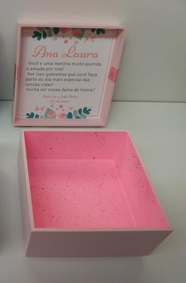 Caixa Convite Daminha e pajem mdf