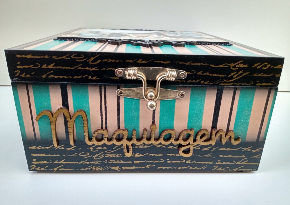 Porta maquiagem MDF - Pérolas e Sapato