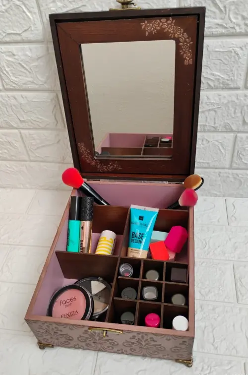 Porta maquiagem Dama Vintage Rosas