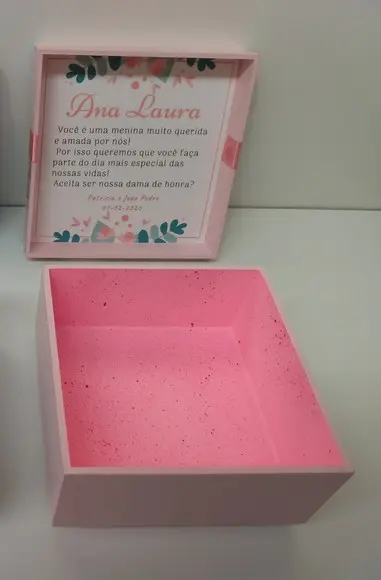 Caixa Convite Daminha e pajem mdf