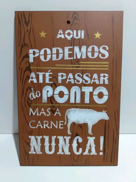 Placa Cantinho Do Churrasco