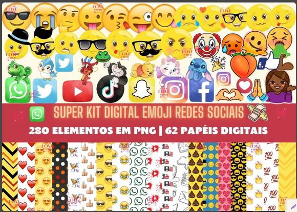 Super Kit Digital Emoji Redes Sociais
