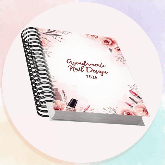 Arquivo Digital Agendamento Nail Design 2026 Rosa