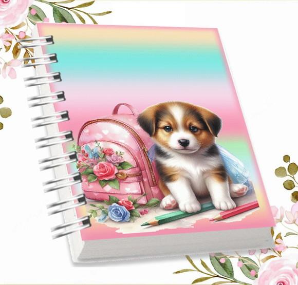 Arquivo Digital Combo Agenda Escolar Cachorrinho Aquarela 03