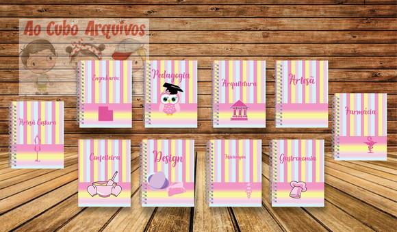 Pack Profissões Capas e Miolo de Caderno