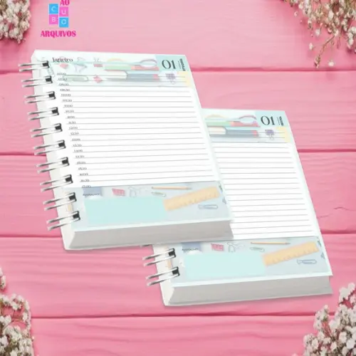 Volta às Aulas Arquivo Digital Combo Agenda Menino