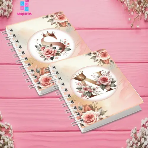 Coleção Capas Alfabeto Realeza Rosé Gold