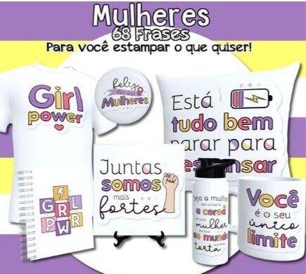 Dia das Mulheres Lettering Arquivo Digital