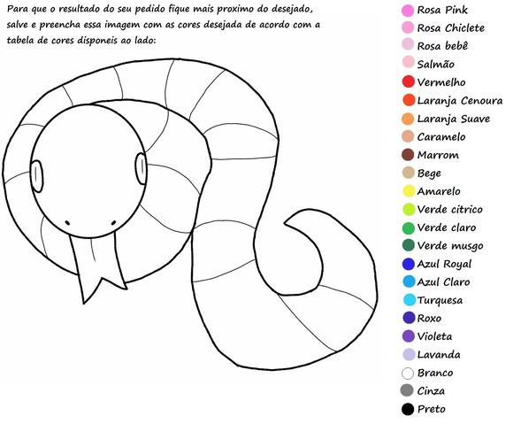 Serpente de Pelúcia Personalizável