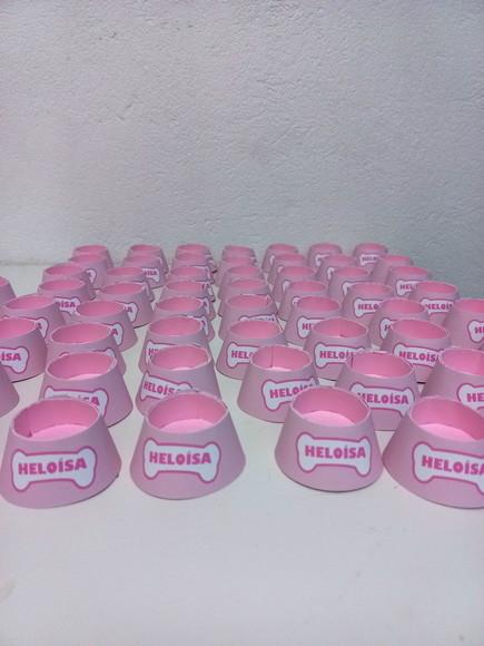 Forminha de Brigadeiro - Potinho de Ração Cor Rosa