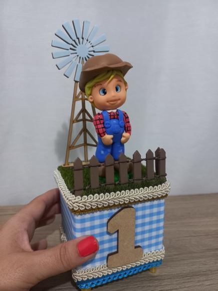 Caixa Mini Cenário 8x8cm Fazendinha