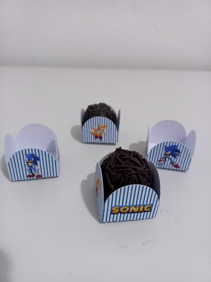50 Forminhas Personalizadas para Docinhos Sonic