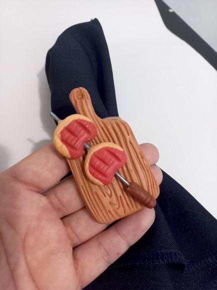 10 Unidades Porta Guardanapo em Biscuit - Churrasco