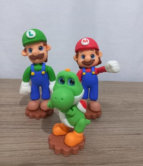 05 Unidades Aplique Super Mario em Biscuit