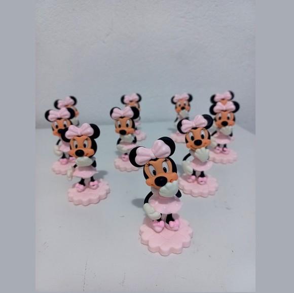 10 Unidades Aplique Minnie Rosa em Biscuit