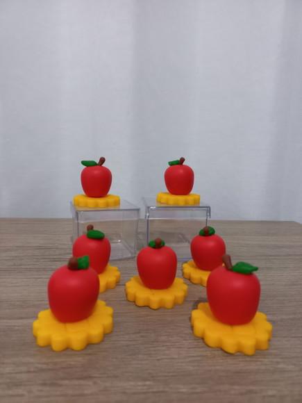 10 Unidades Aplique em Biscuit Maçã Branca de Neve