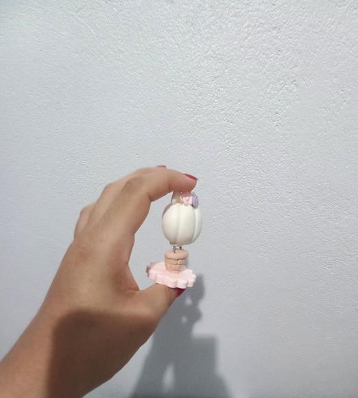 05 Aplique em Biscuit Balão de Ar Unicórnio
