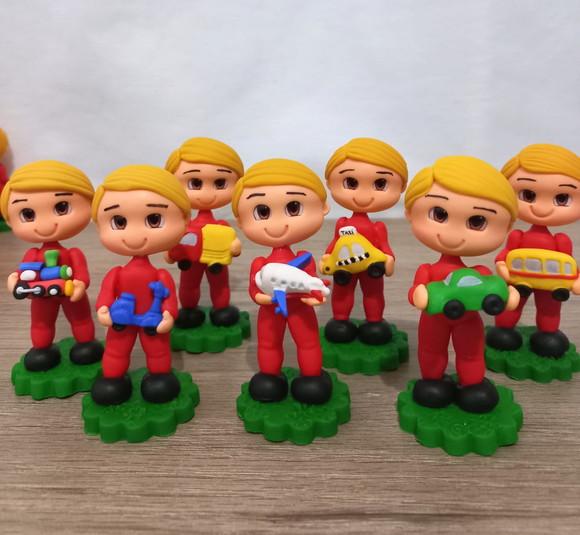 10 Apliques em Biscuit Meios de Transportes