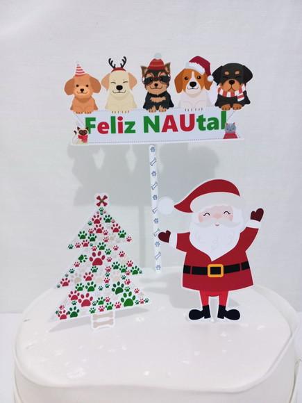 Topo de Bolo Natal Pet