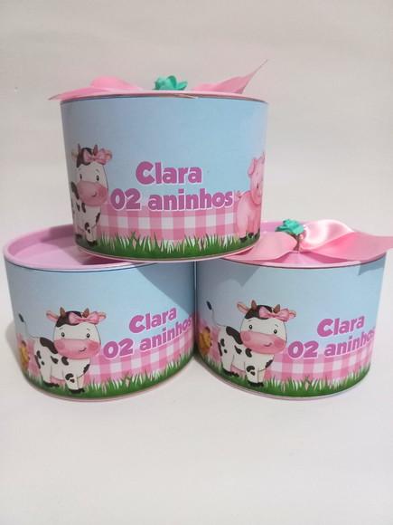 10 Tubo Latas Personalizadas Fazendinha
