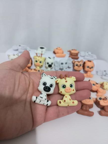 10 Aplique de Biscuit Safari Pequeno para Laço